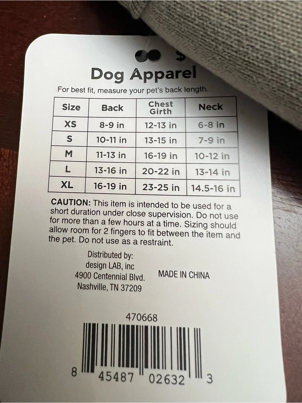 Shark Dog Costume in Cream